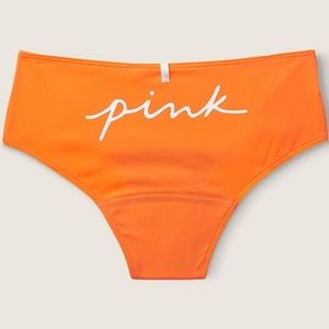 NWT Victoria's Secret PINK Orange Sweet Papaya/Graphic Period Hipster Panty XL